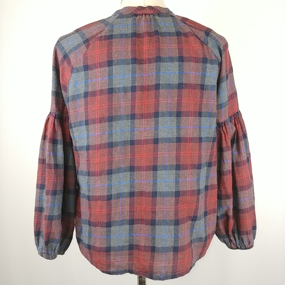 SOLD-Romeo + Juliet Couture Plaid Flannel Top Size M - Picture 2 of 6